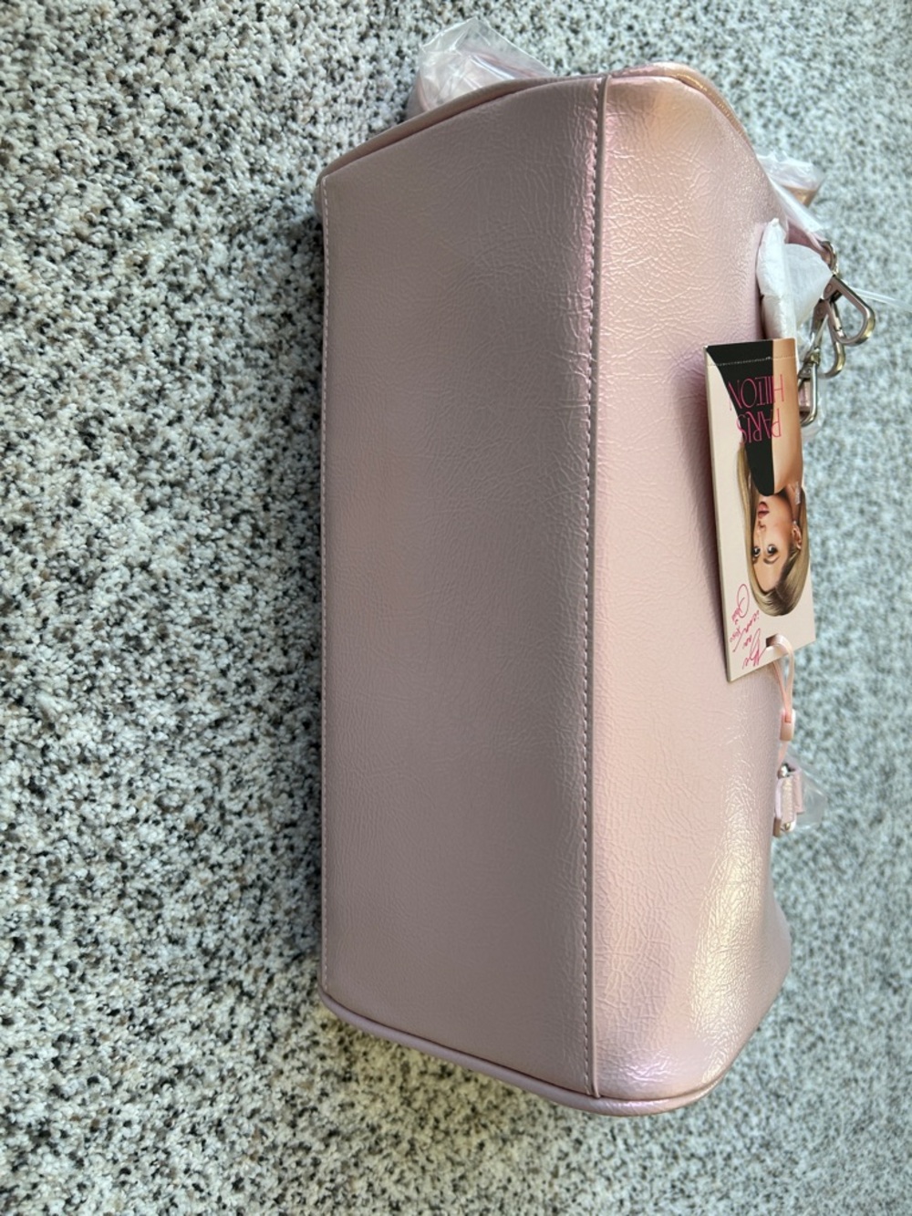 Paris Hilton Pink Satchel with Paris Plaque - Picture 5 of 6